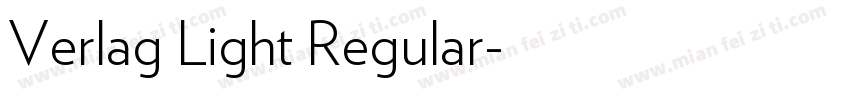 Verlag Light Regular字体转换